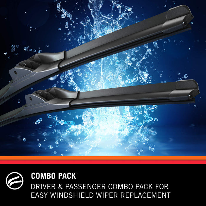 K&N Edge Windshield Wipers: All Weather Performance, Superior Wiper Blades To Windshield Contact, Streak-Free Wipe Technology: 26 Inch + 24 Inch Wiper Blades (Pack Of 2) 92-2624