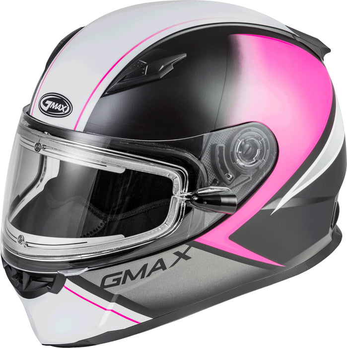 FF-49S Hail Snow Helmet W/ELEC Shield Matte BLK/Pink/White SM