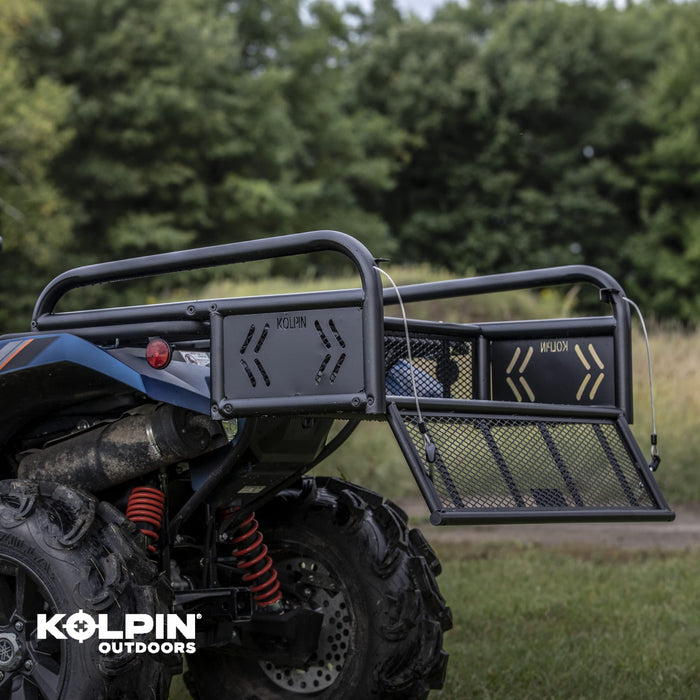 Kolpin ATV Rear Drop Basket Rack Collapsible Tailgate Universal 53300, Black