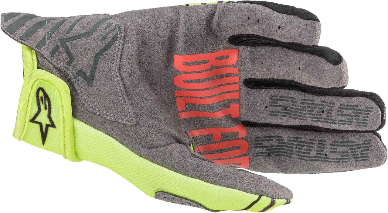 Alpinestars 3541820-559-M Youth Radar Gloves Yellow/Anthracite Md