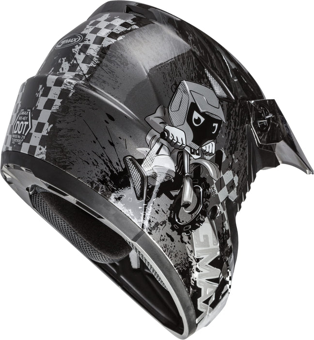 GMAX MX-46Y ANIM8 DOT Approved Youth Full-Face Motorcycle Helmet for Off Road Riding and Racing