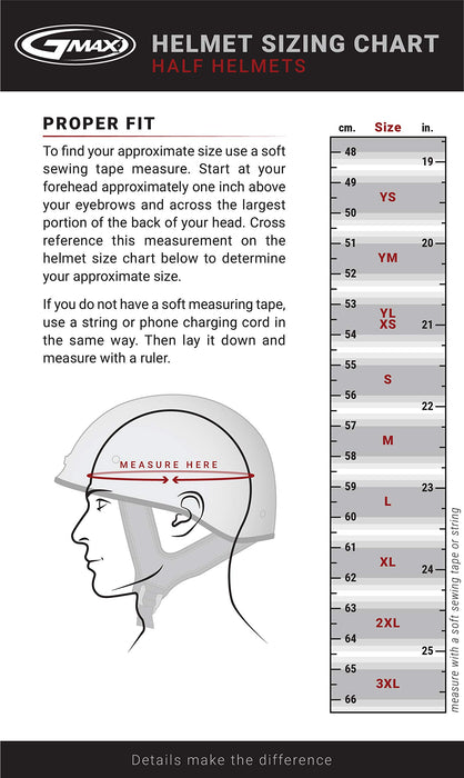 GMAX HH-45 Half-Helmet, DOT Approved for Motorcycle, Moped, Scooter and More (Matte Black XS)