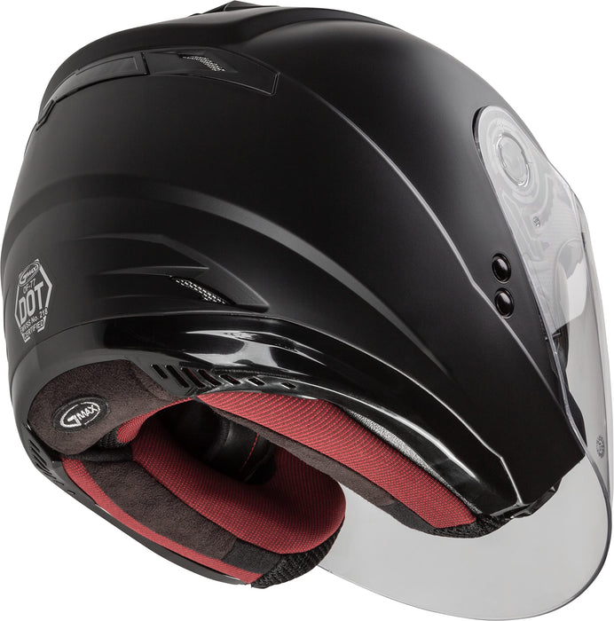 GMAX OF-77 Open-Face DOT Approved Motorcycle Helmet for Motorcycles, Scooters, Mopeds and More (Candy RED LG)