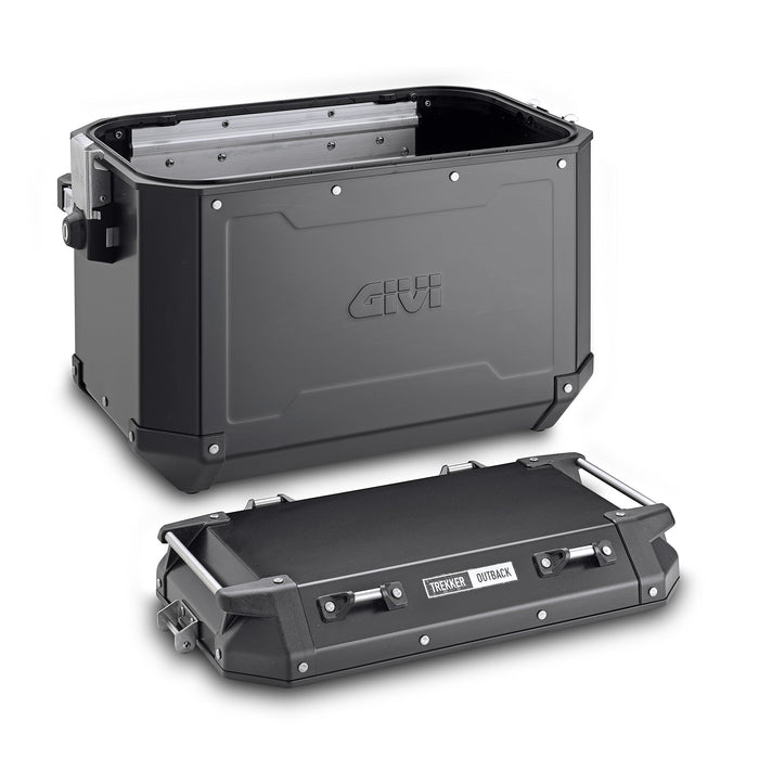 GIVI OBKN48BPACK2A Outback Series 48L Aluminum Side Cases Pair (Left and Right) Black