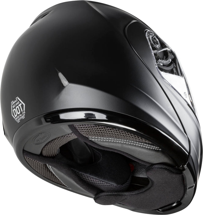 GMAX MD-04S, DOT Approved Modular Helmet for Snow & Motor Sports with Dual Lens Shield (Matte Black)