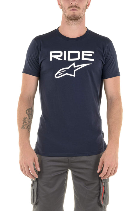 Alpinestars 1038-72000-7020-L Ride 2.0 Tee - Navy/White (Large)