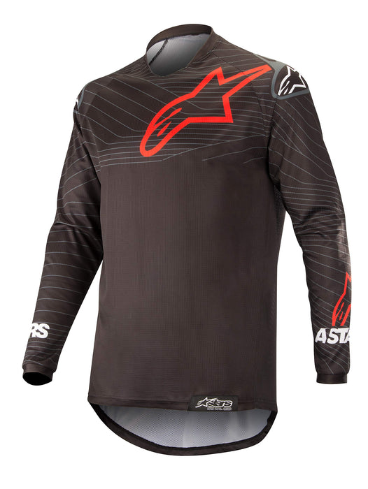 Alpinestars Men'S Venture R Off-Road Motocross Jersey, Black/Red, Medium 3763019-13-M