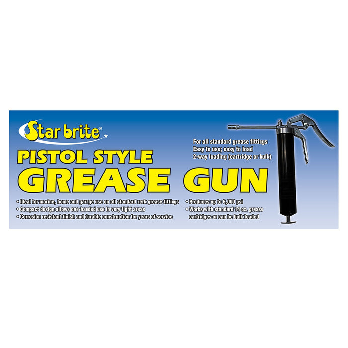 STAR BRITE Std Duty Pistol Grease Gun for 14 OZ. Cartridge (028724)