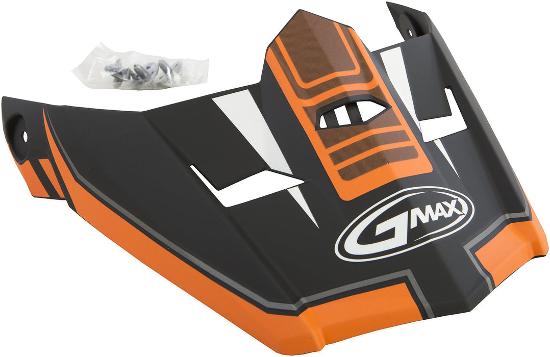 GMAX unisex-adult full-face-helmet-style Visor (Mx46 Uncle Tc6) (Black/Orange, Medium-XXX-Large)