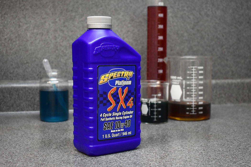 Spectro R.SPSX414 SX4 Platinum 10w40 Full Synthetic Racing Oil, 1 Quart