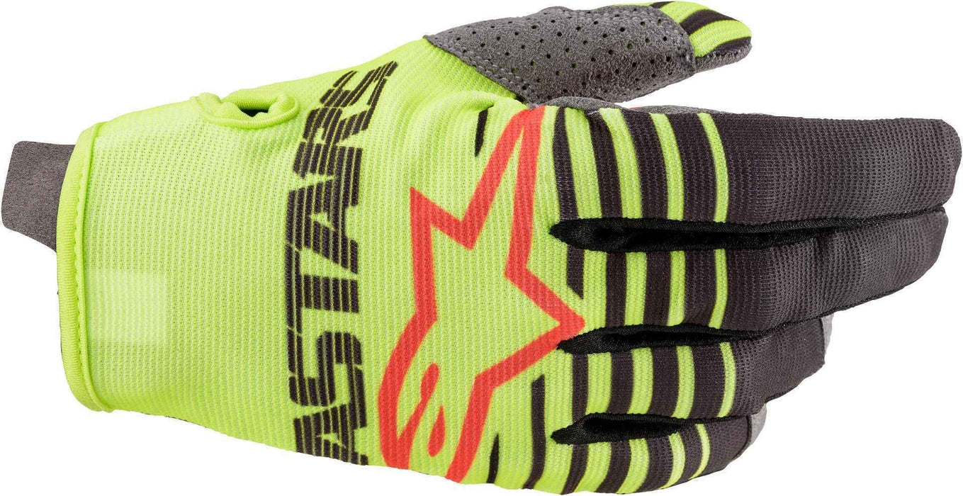 Alpinestars 3541820-559-XXS Youth Radar Gloves Yellow/Anthracite 2Xs