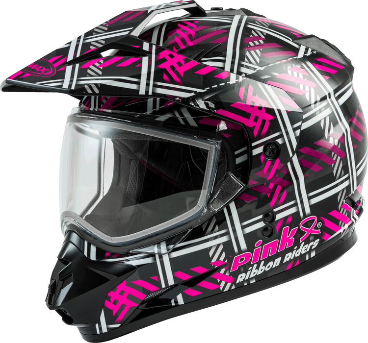 GM-11S Dual-Sport Pink Ribbon Riders Snow Helmet BLK/Pink XL