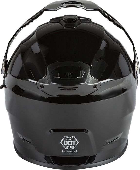 GMAX AT-21S Solid, Electric Shield Full-Face Helmet, DOT Approved for Adults and Youth (Black, L)