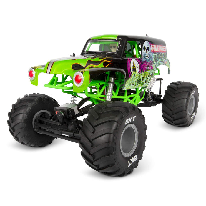 Axial Smt10 Grave Digger Rc Monster Truck Rtr With 2.4Ghz Radio Transmitter System (Battery And Charger Not Included): 1/10 Scale Axi03019B, Black & Green AXI03019B