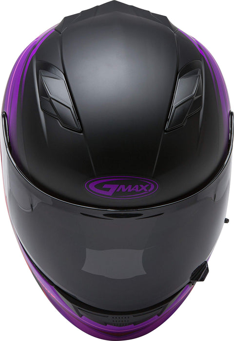 FF-98 Full-FACE Osmosis, Full-Face Motorcycle Helmet, DOT- and ECE- Approved for Street Riding and More (Matte Black/Purple/RED, Large)