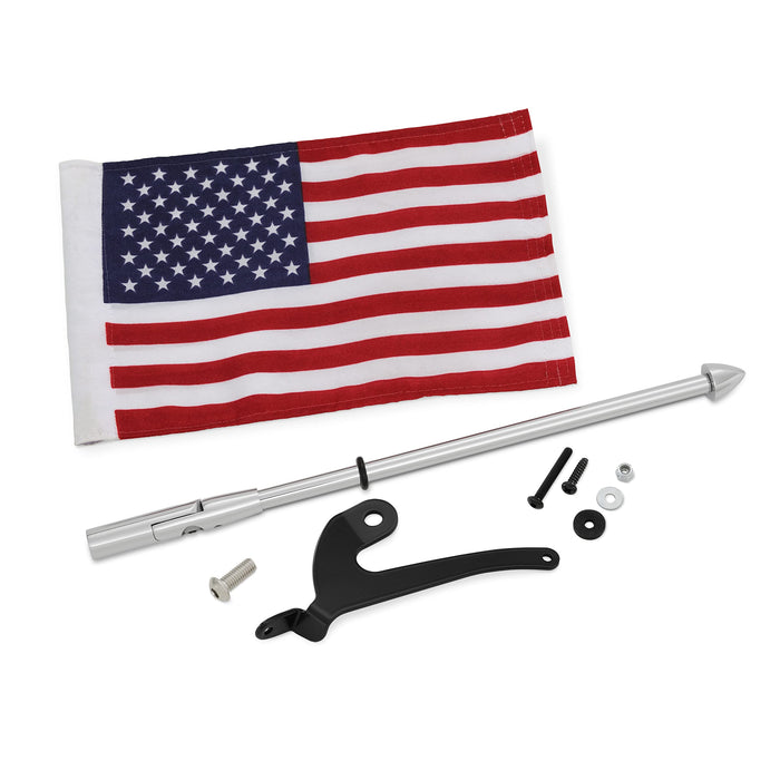 Big Bike Parts Show Chrome Accessories () Trunk Mount Flag Pole For Can-Am Rt/F3 41-203L