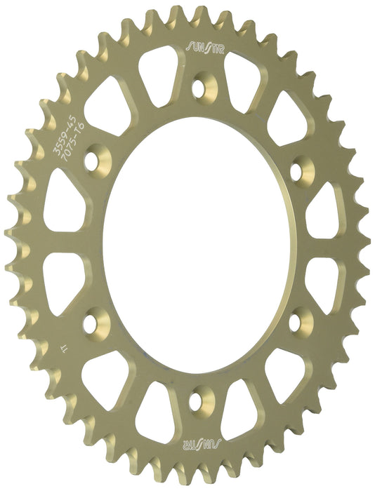 Sunstar 5-355945 Works Triplestar 45-Teeth 520 Chain Size Rear Aluminum Sprocket