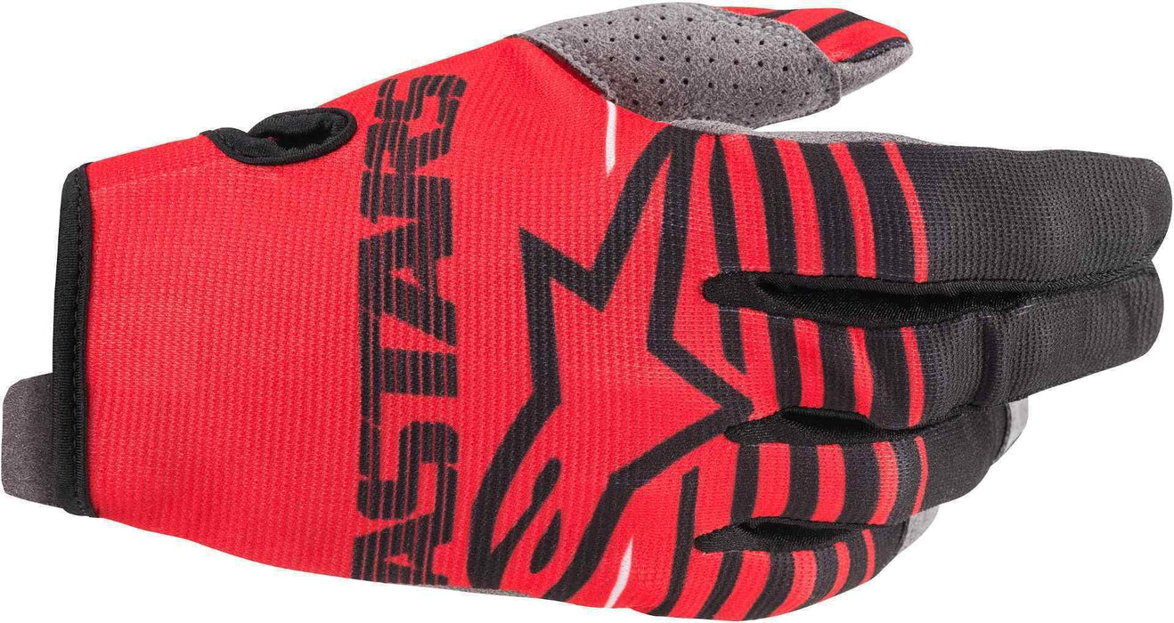 Alpinestars Youth Radar Boy's Street Motorcycle Gloves - Bright Red/Black/Medium