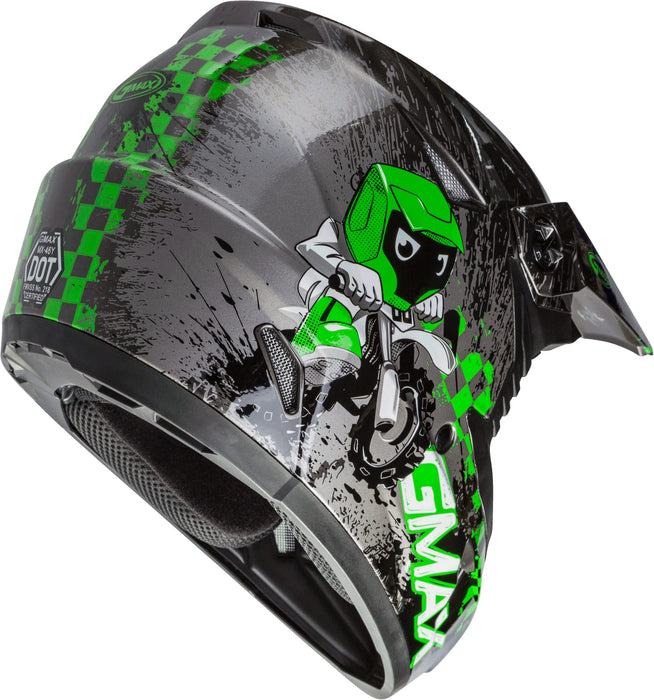 GMAX MX-46Y ANIM8 DOT Approved Youth Full-Face Motorcycle Helmet for Off Road Riding and Racing