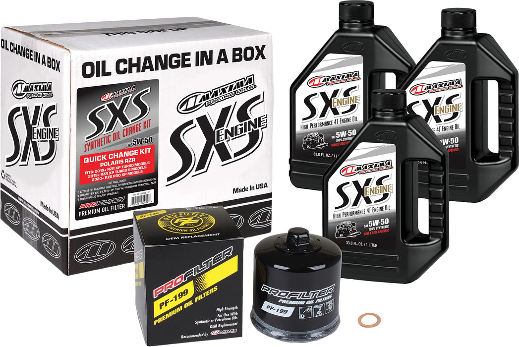 Maxima Synthetic Compatible with Quick Change Oil Kit 2019-2021 Compatible with Polaris RZR Turbo Models