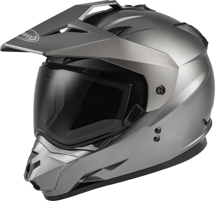 GMAX GM-11 Adult Dual-Sport Helmet for Riding Motorcycles, ATV? UTV? Snowmobiles and More (Titanium, XX-Large)