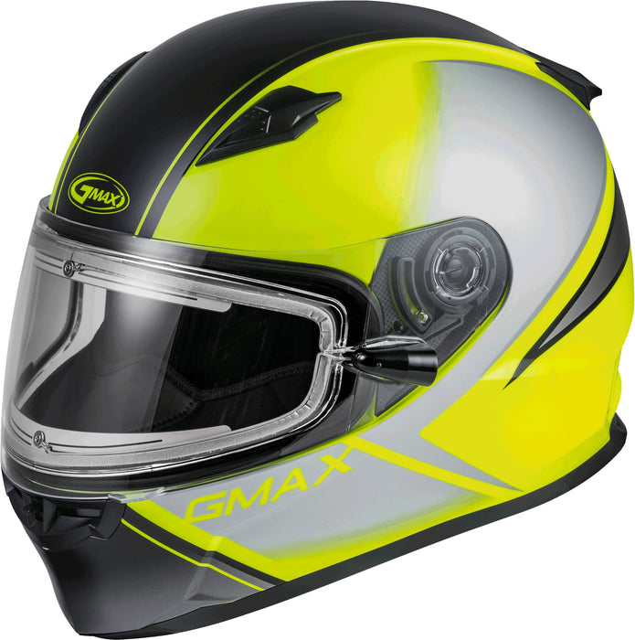 FF-49S Hail Snow Helmet W/ELEC Shield Matte HI-VIS/BLK/Gry 3X