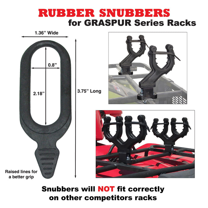 Extra Rubber Snubbers Straps for All Rite Products Graspur ATV Gun & Bow Rack - 2 Pair