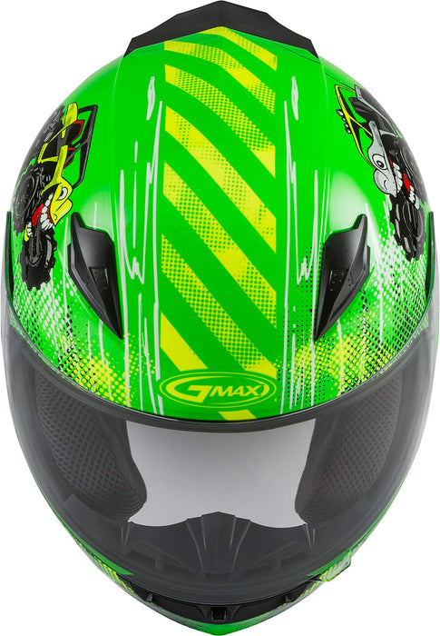 GMAX GM-49Y Cold Weather, Youth Full-Face Helmet, DOT Approved for Snow & Motor Sports (NEON Green/HI-VIS)