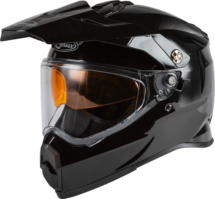 GMAX AT-21S Solid, Electric Shield Full-Face Helmet, DOT Approved for Adults and Youth (Black, L)