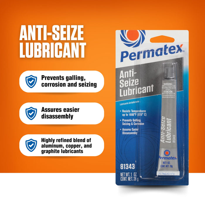 Permatex 81343 Anti-Seize Lubricant, 1 oz. Tube , White