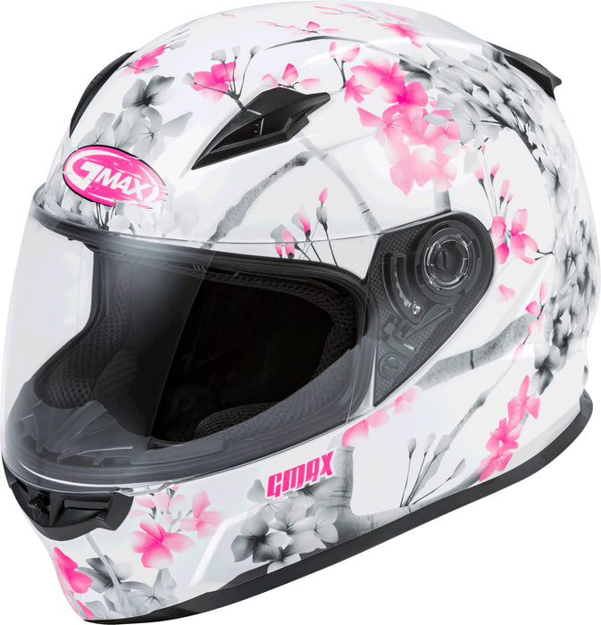 Gmax Ff-49 Full-Face Street Helmet (White/Pink/Grey, X-Large) F1496857