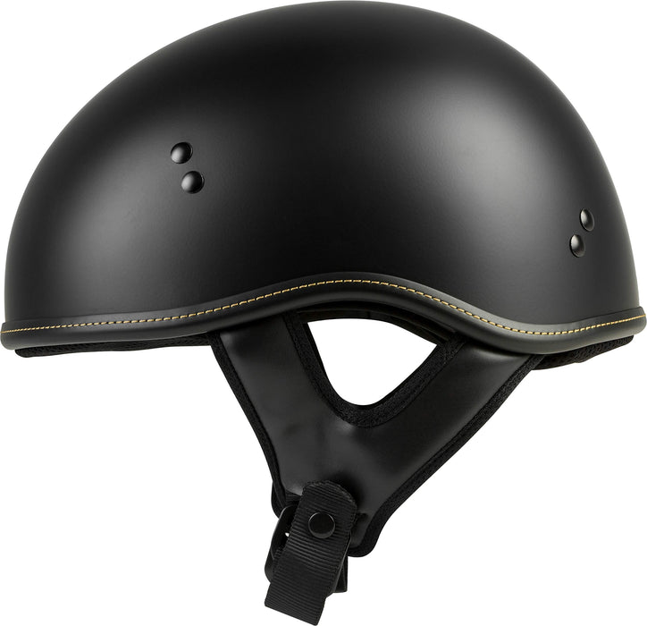 Highway 21 Motorcycle .357 Half Helmet (Matte Black, Small)