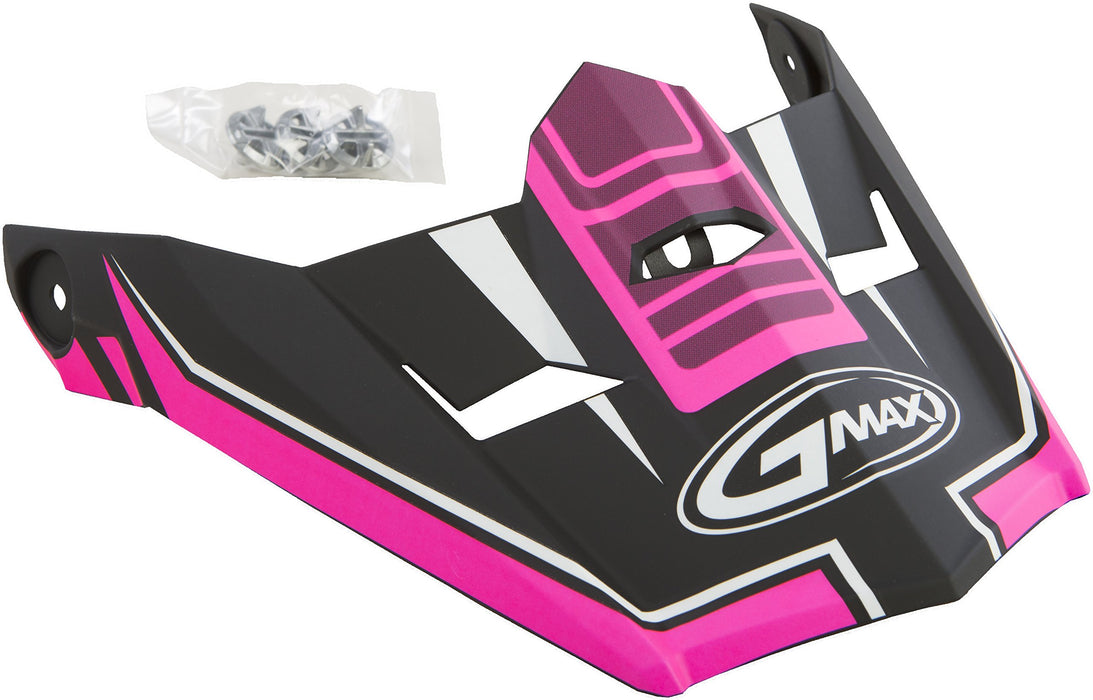 GMAX unisex-adult full-face-helmet-style Visor (Mx46 Uncle Tc14) (Black/Pink, Youth)