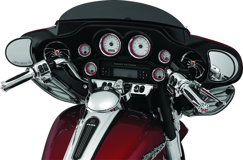 Kuryakyn Motorcycle Accent Accessory: Switch Panel Accent For 1996-2013 Harley-Davidson Touring & Trike Motorcycles, Chrome 3783