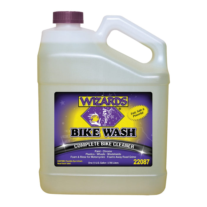 Wizards Bike Wash - Cleaner For Motorcycle Washing Kit - Quick Detailer for Bike Kit with Bug Remover - For Your Motorcycle Accessories and Detail Kit - 1 Gallon