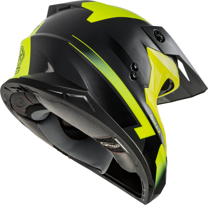 GMAX MX-86 Solid, Lightweight Full-Face Helmet for Motocross and Other Motor Sports (Matte Dark Grey/HI-VIS, X-Small)