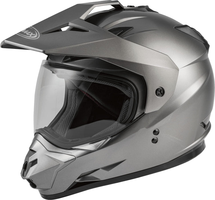 GMAX GM-11 Adult Dual-Sport Helmet for Riding Motorcycles, ATV? UTV? Snowmobiles and More (Titanium, XX-Large)