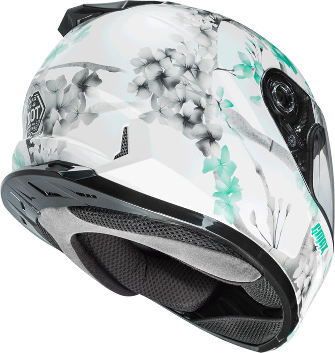Gmax Ff-49 Full-Face Street Helmet (Matte White/Teal/Grey, Medium) F1496865