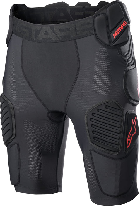 Alpinestars Bionic Pro Protection Shorts (Black red, X-Large)