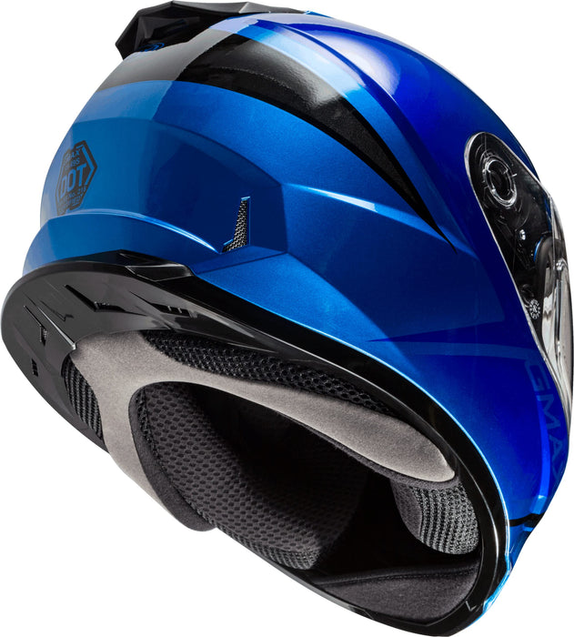 Gmax Ff-49S Full-Face Dual Lens Shield Snow Helmet (Blue/Black, Medium) G2495045