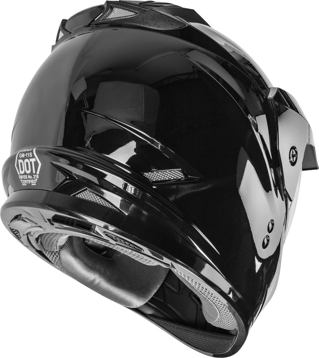 GMAX GM-11 Adult Dual-Sport Helmet for Riding Motorcycles, ATV? UTV? Snowmobiles and More (Black, Medium)