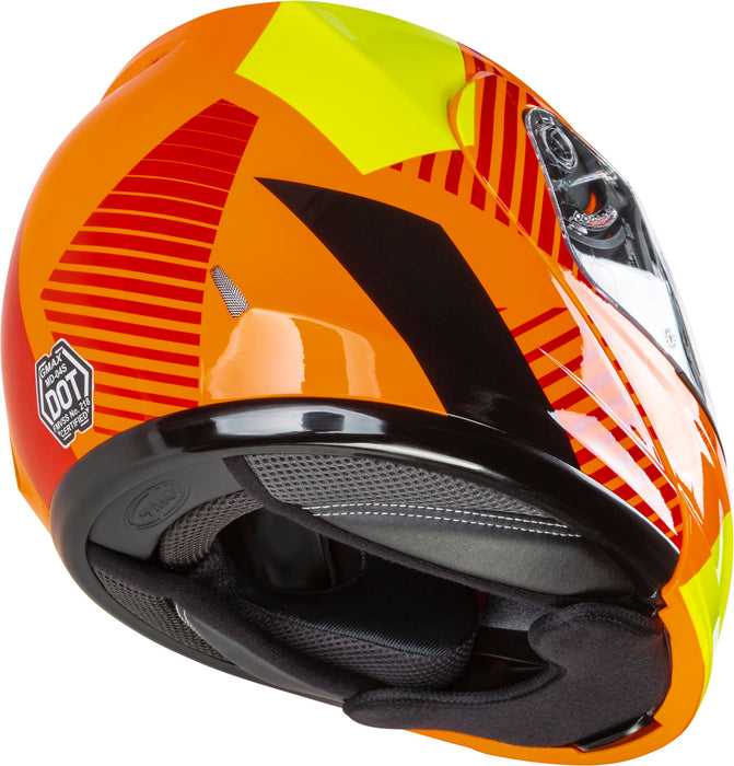 GMAX MD-04S Reserve, Lightweight Modular Helmet for Snow & Motor Sports, Comfortable Full-Face Protection (NEON Orange/HI-VIS)