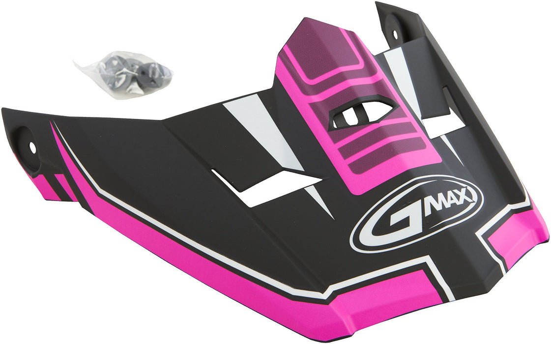 GMAX unisex-adult full-face-helmet-style Visor (Mx46 Uncletc14) (Black/Pink, X-Small-Small)