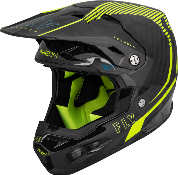 Fly Racing 2023 Adult Formula Carbon Tracer Helmet (Hi-Vis/Black, X-Small)