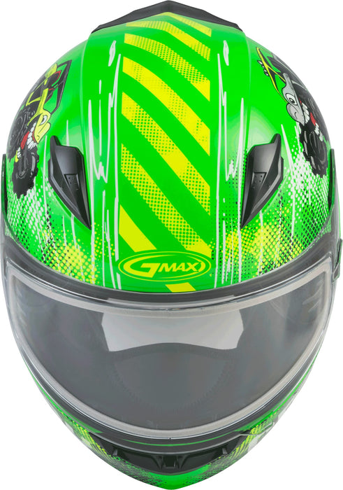 Gmax Gm-49Y Beasts Youth Full-Face Cold Weather Helmet (Neon Green/Hi-Vis, Youth Small) G24911670