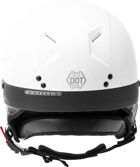 GMAX HH-75 Half Helmet - White (Large)