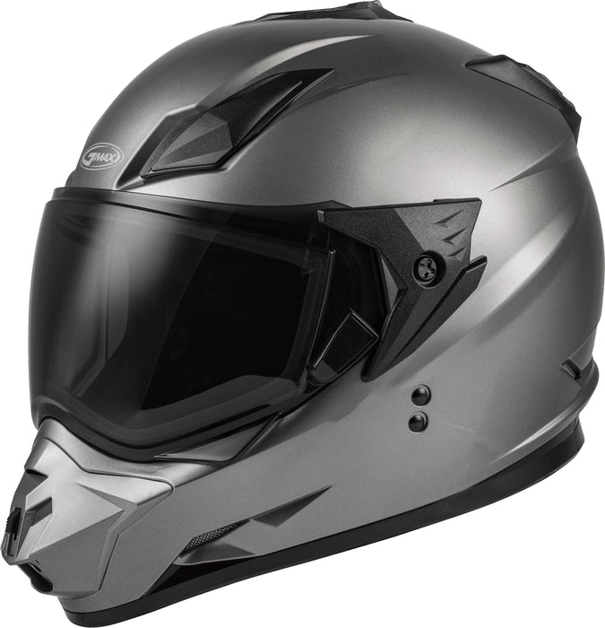 GMAX GM-11 Adult Dual-Sport Helmet for Riding Motorcycles, ATV? UTV? Snowmobiles and More (Titanium, XX-Large)