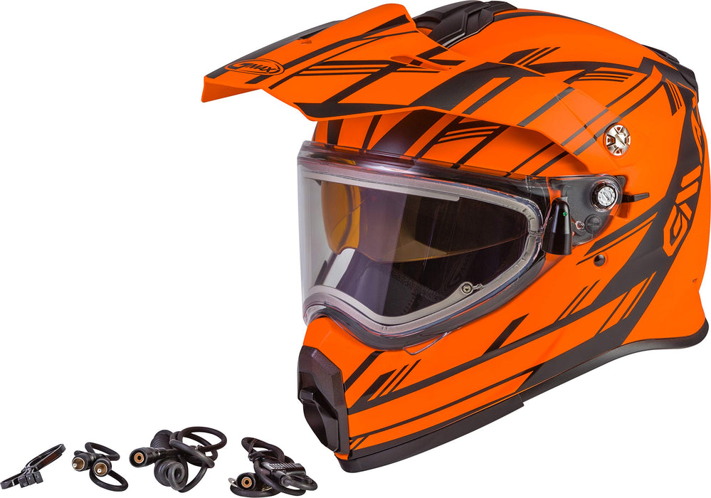 GMAX G2211145 Helmets, Matte Neon Orange Black, Medium