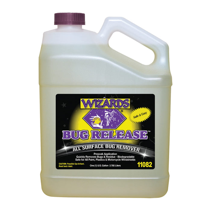 Wizards Bug Release - All Surface Bug Remover and Wash for All Vehicles - Softens and Neutralizes Acidic Bug Protein - Doubles as Spot Cleaner and Pre-Soak Car Cleaner - 1 Gallon