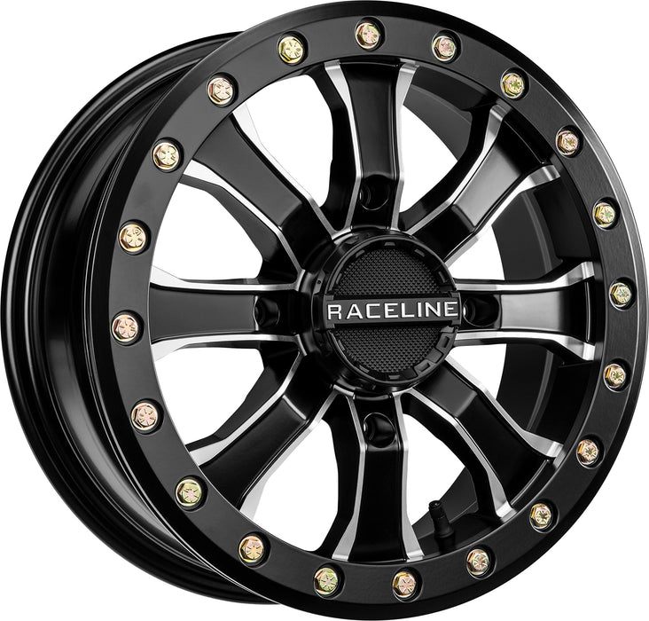 Raceline Mamba Race Black Wheel with Polished (1 x 1. inches /1 x 4 mm, 1 mm Offset)